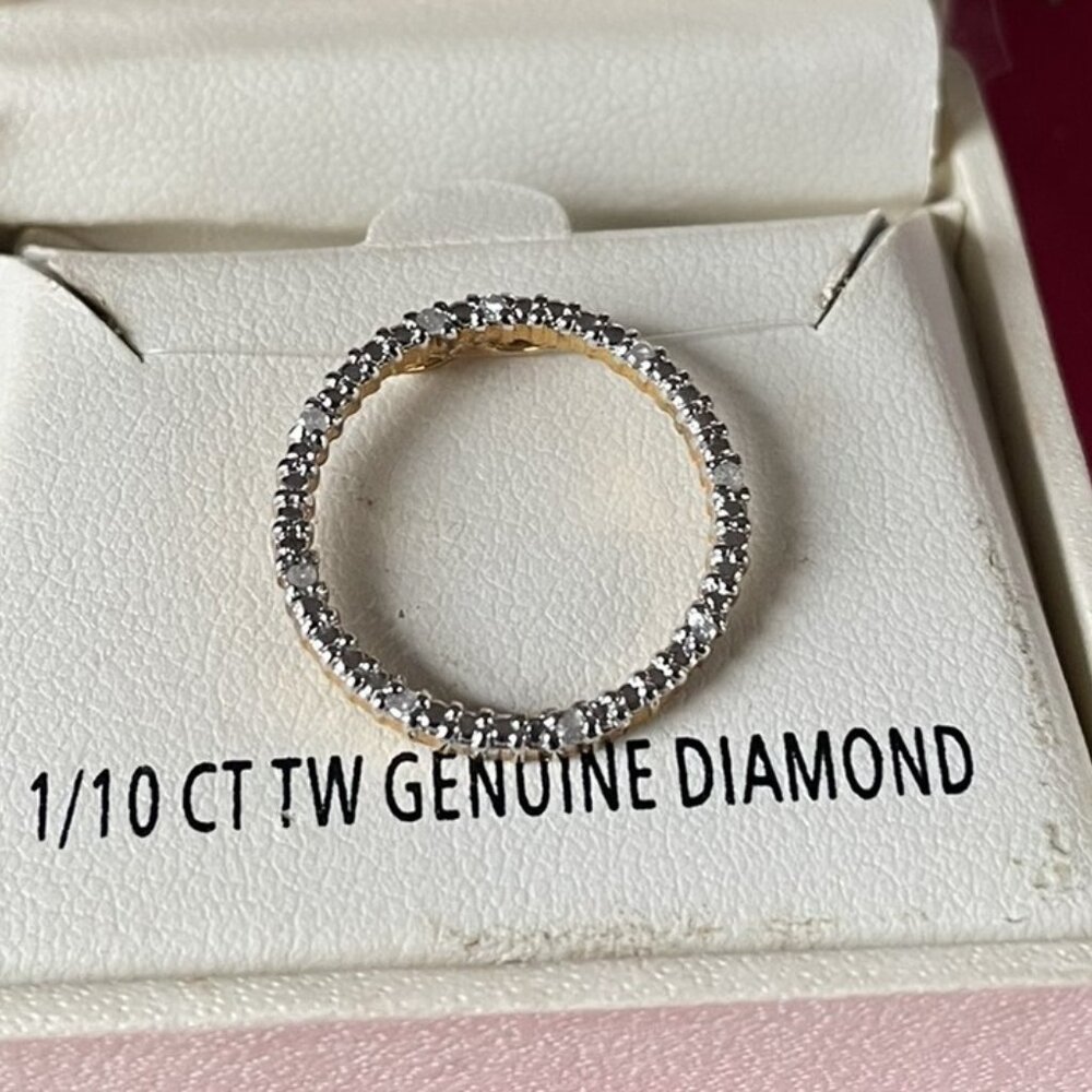 Real Diamonds/Gold Eternity Circle Necklace